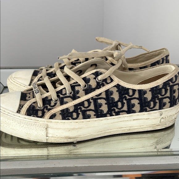 Dior Shoes - Dior Navy and Cream Women's Sneakers